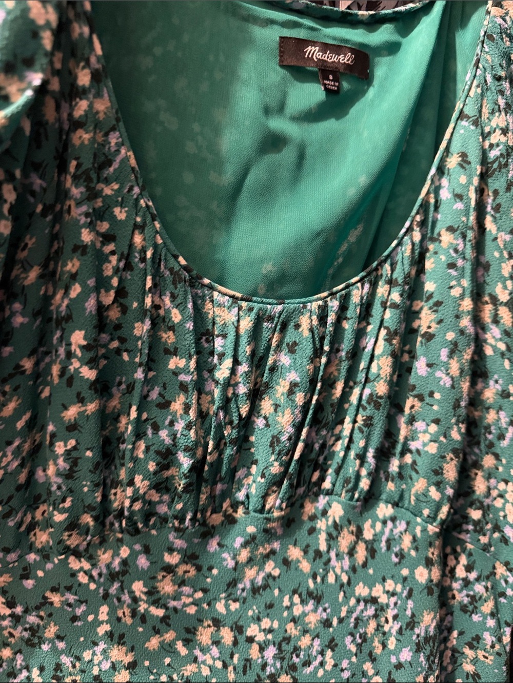 MADEWELL RUCHED SCOOP NECK FLORAL MAXI DRESS - Picture 6 of 6
